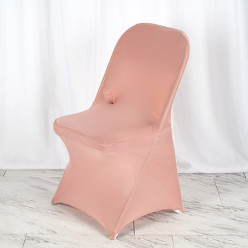 Dusty Rose Spandex Stretch Fitted Folding Chair Cover 160 GSM