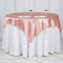 Dusty Rose Square Smooth Satin Table Overlay 60 Inch x 60 Inch