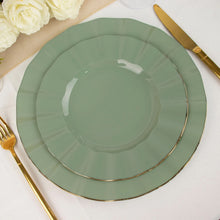 Dusty Sage Plastic & Foil Dinner Plates 9 Inch Size