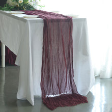10 Feet Eggplant Cheesecloth Table Runner