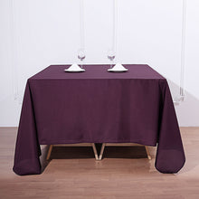 Eggplant Polyester 90 Inch Square Tablecloth
