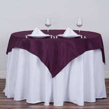 54 inches Eggplant Square Polyester Table Overlay