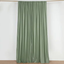2 Pack Eucalyptus Sage Green Scuba Polyester Curtain Panel Inherently Flame Resistant Backdrops