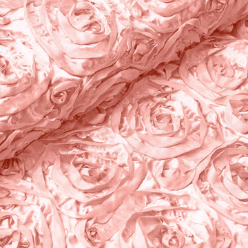 Wholesale Dusty Rose Satin Rosette Fabric By The Bolt