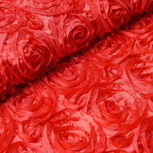 54Inchx4yd | Red Satin Rosette Fabric By The Bolt, DIY Craft Fabric Roll#whtbkgd