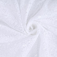 54inch x 4 Yards White Premium Sequin Fabric Bolt, Sparkly DIY Craft Fabric Roll
