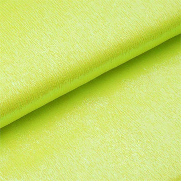 Yellow Glossy Polyester Fabric Roll for DIY Crafts