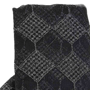 Distinguished Black/Silver Buffalo Plaid Polyester Roll for Bulk Fabric Needs