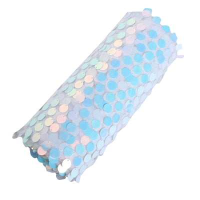 Blue and iridescent sequin roll for crafts and decorations