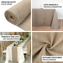 Taupe Jute Linen Fabric Roll 54 Inch x 10 Yard