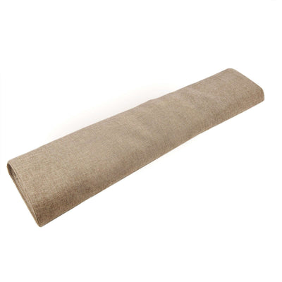 Rolled natural fabric roll on a white background