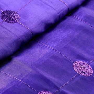 Create Stunning DIY Craft Projects with Purple Sequin Tuft Design Taffeta Fabric