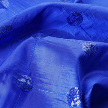 54inch x 5 Yards Royal Blue Sequin Tuft Design Taffeta Fabric Bolt, DIY Craft Fabric Roll#whtbkgd