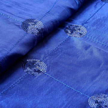 Royal Blue Sequin Fabric for Event Decor