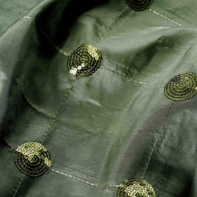 54inch x 5 Yards Olive Green Sequin Tuft Design Taffeta Fabric Bolt, DIY Craft Fabric Roll#whtbkgd