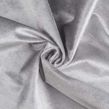 DIY Craft with Silver Soft Velvet Fabric Roll
