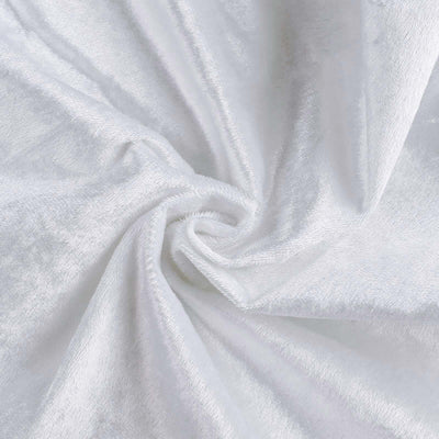 Soft white fabric with a smooth, shiny texture.