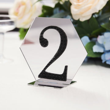 Create a Memorable Event with our White/Gold Table Number Stands