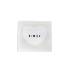 Heart Shaped Picture Frame Square Glass Coasters, Wedding Favors Gift Wrapped With Thank You Tag