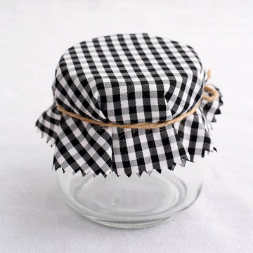 Keep Your Food Fresh and Stylish with Checkered Jam Jar Covers