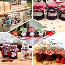 6 Inch 6 Pack Mason Jar Lid Covers In Gingham Pattern Red And White
