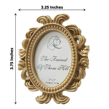 4 Inch Gold Resin Decorative Baroque Oval Vintage Beaded Picture Frame Party Favors Card Place Holder 4 Pack
