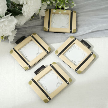 Vintage Travel Mini Suitcase Resin Picture Frames - The Perfect Wedding Decor