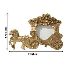 European Style Gold Horse Carriage Resin Picture Frame Party Favors Card Place Holder 7 Inch