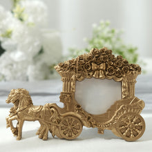 Horse Carriage Gold Resin European Style Picture Frame Party Favors Card Place Holder 7 Inch