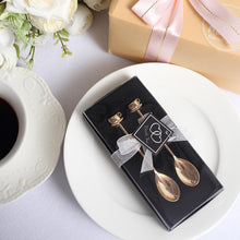 Gold 4 Inch Size Metal Spoon With Heart Design And Cup Handle Gift Box