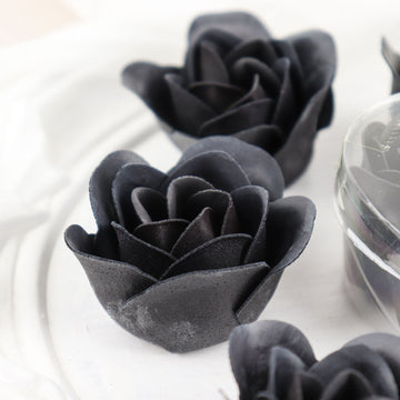 Make a Statement with Black Scented Rose Soap Party Favors