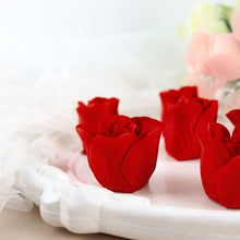 4 Pack | 24 Pcs Red Scented Rose Soap Heart Shaped Party Favors With Gift Boxes And Ribbon
