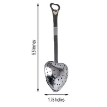 Heart Shaped Tea Infuser Spoon Filter Stainless Steel Party Favor With Free Gift Box Ribbon & Perfect Blend Tag