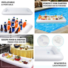 2 Pack Inflatable Buffet Serving Bar Ice Cooler with Drain Plug 50 Inch x 24 Inch