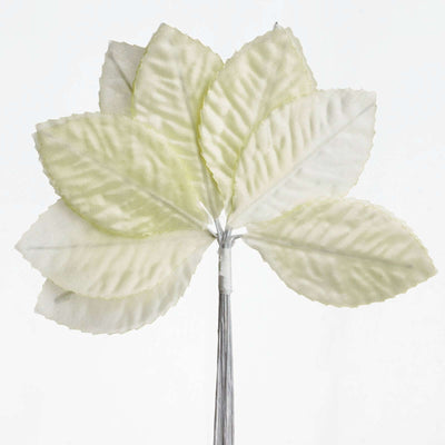 Artificial decorative leaves in light green color