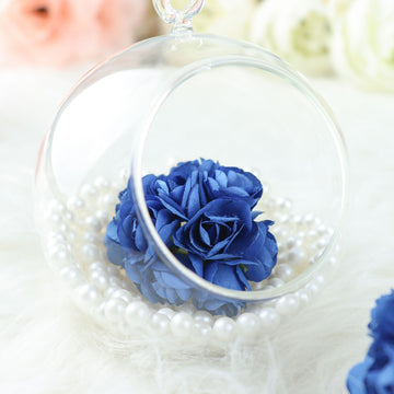 Add Elegance to Your Crafts with Navy Blue Paper Mini Craft Roses