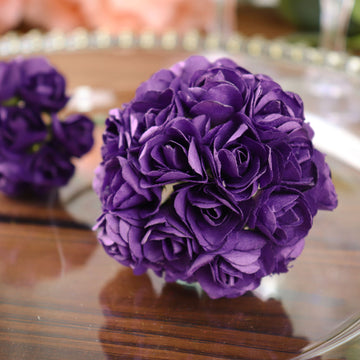 Unleash Your Creativity with 144 Pack Purple Craft Flowers