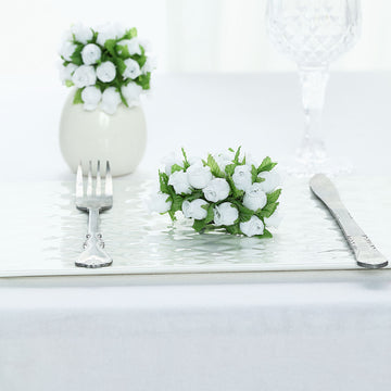 Transform Your Event Decor with White Wired Rose Flowers