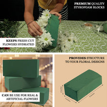 Green Wet Floral Foam Bricks 3 Pack