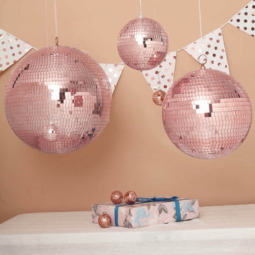 Perk Up Your Party Ambiance with the Versatile Rose Gold Foam Disco Mirror Ball