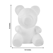 White Styrofoam 3D DIY Bear Craft Polystyrene Foam Animal 12 Inch 