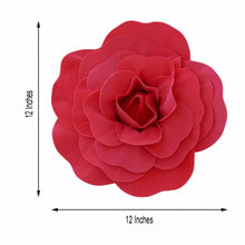 4 Pack | 12inch Large Red Real Touch Artificial Foam DIY Craft Roses