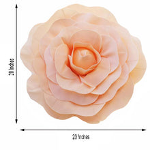 2 Pack | 20Inch Large Blush / Rose Gold Real Touch Artificial Foam DIY Craft Roses
