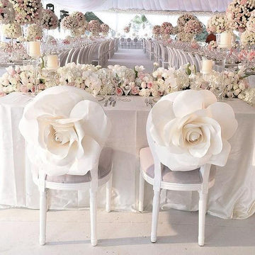 Add Elegance to Any Event with Large White Real Touch Artificial Foam DIY Craft Roses