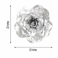 Floral backdrop décor - Foam Silver Flower with measurements of 20 inches and 20 inches