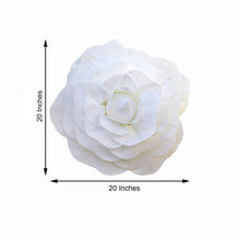 Floral Backdrop Décor - White Foam Flower with Measurements of 20 inches and 20 inches