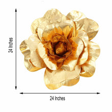 Floral backdrop décor: A gold foam rose with a diameter of 24 inches