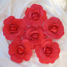 6 Pack | 8inch Red Real Touch Artificial Foam DIY Craft Roses
