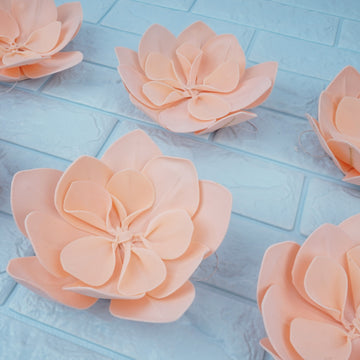 Bring Classic Beauty to Your Decor with 6 Pack Blush Daisy Large Foam Flowers