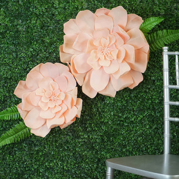 Add a Touch of Warmth and Class with Blush Real-Like Soft Foam Daisy Flower Heads